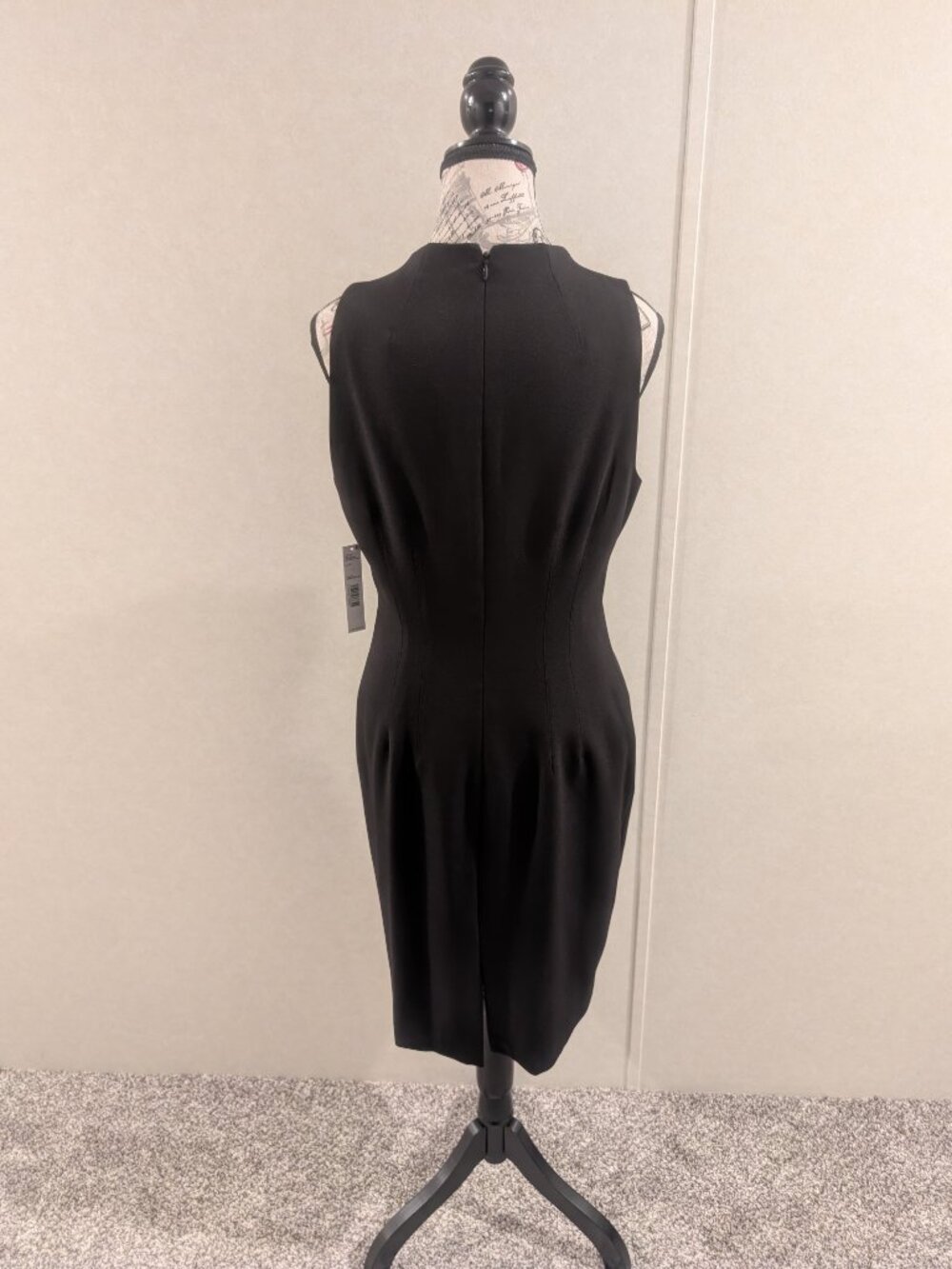 NWT Antonio Melani Cindy Black Stretch Crepe Sheath Dress Size 8 Career - Picture 8 of 12